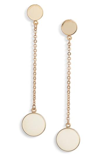 Women's Something Navy Linear Disc Drop Earrings (nordstrom Exclusive)