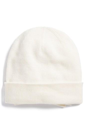 Women's Kate Spade New York Half Bow Beanie - White