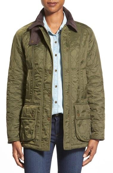 Women's Barbour 'beadnell' Quilted Jacket Us / 14 Uk - Green