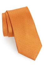Men's Nordstrom Men's Shop Andrus Silk Tie, Size - Orange