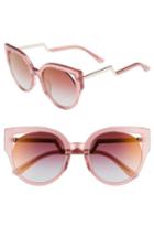 Women's Diff Penny 55mm Cat Eye Sunglasses - Quartz Glitter/ Rose