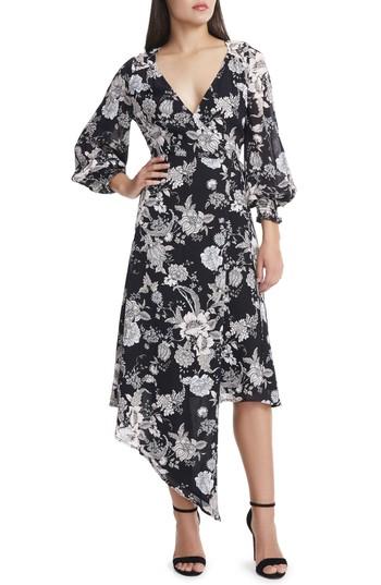 Women's Afrm Amalfi Lantern Wrap Dress - Black