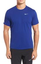 Men's Nike 'contour' Mesh Dri-fit Running T-shirt - Blue