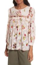 Women's Kate Spade New York In Bloom Chiffon Top, Size - Pink
