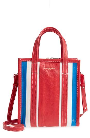 Balenciaga Extra Small Bazar Leather Aj Shopper - Blue