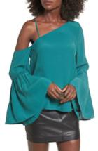 Women's Leith One-shoulder Bell Sleeve Top - Green