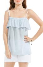 Women's Two By Vince Camuto Floral Print Sleeveless Top, Size - Blue