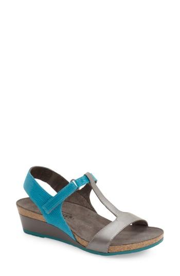Women's Naot 'unicorn' T-strap Sandal Us / 38eu - Blue