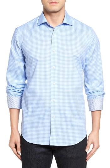 Men's Bugatchi Classic Fit Circle Check Sport Shirt