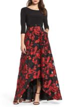 Women's Adrianna Papell Rose Organza High/low Maxi Dress