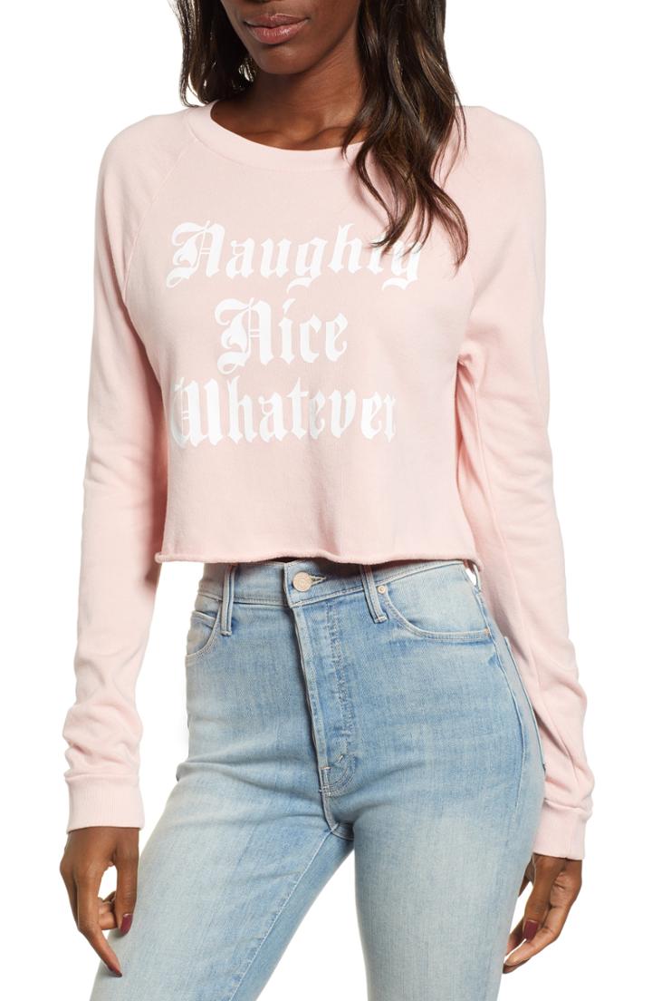 Women's Wildfox Naughty Nice Whatever Sweatshirt - Pink