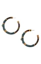 Women's Gas Bijoux Porto Genuine Snakeskin Hoop Earrings