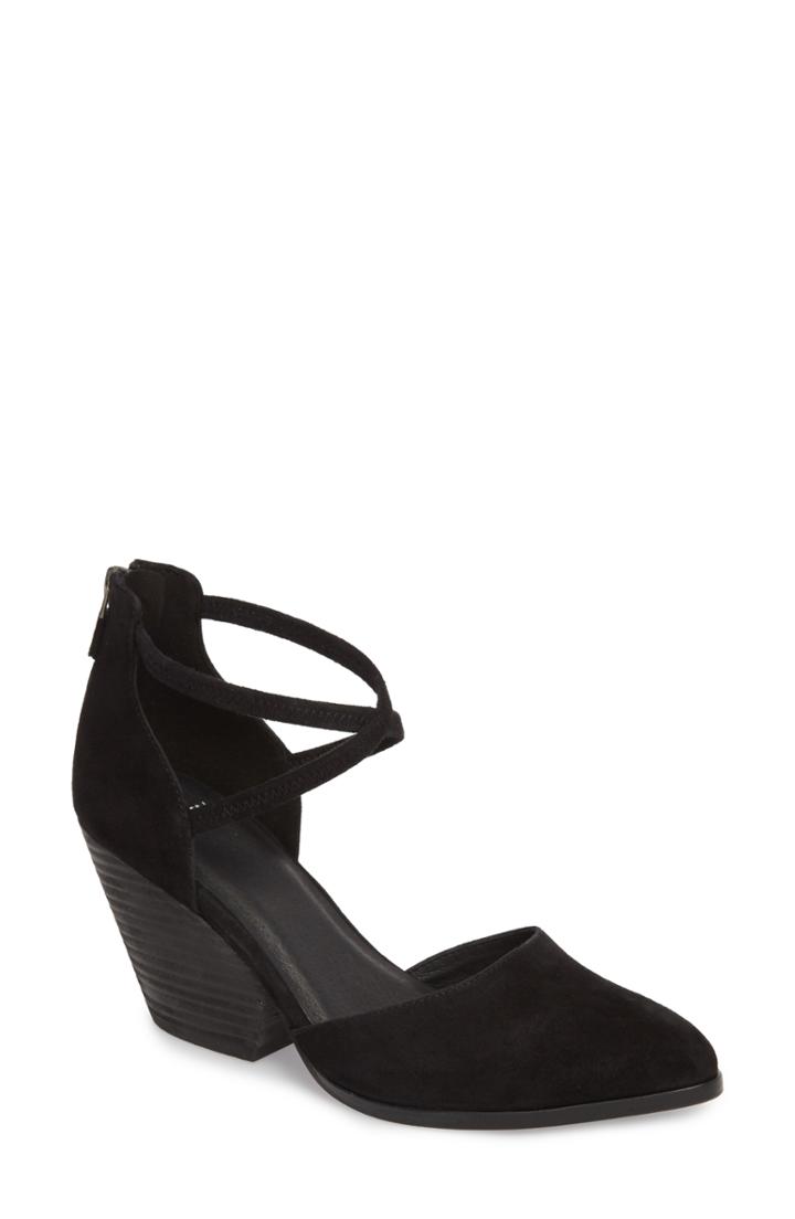 Women's Eileen Fisher Tilda Stacked Heel Pump .5 M - Black