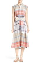 Women's Sea Tie Waist Plaid Dress