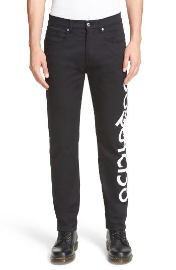 Men's Moschino Logo Leg Jeans