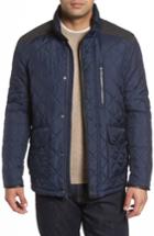 Men's Cole Haan Herringbone Yoke Quilted Jacket, Size - Blue