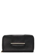 Women's Vince Camuto Maray Leather Continental Wallet - Black