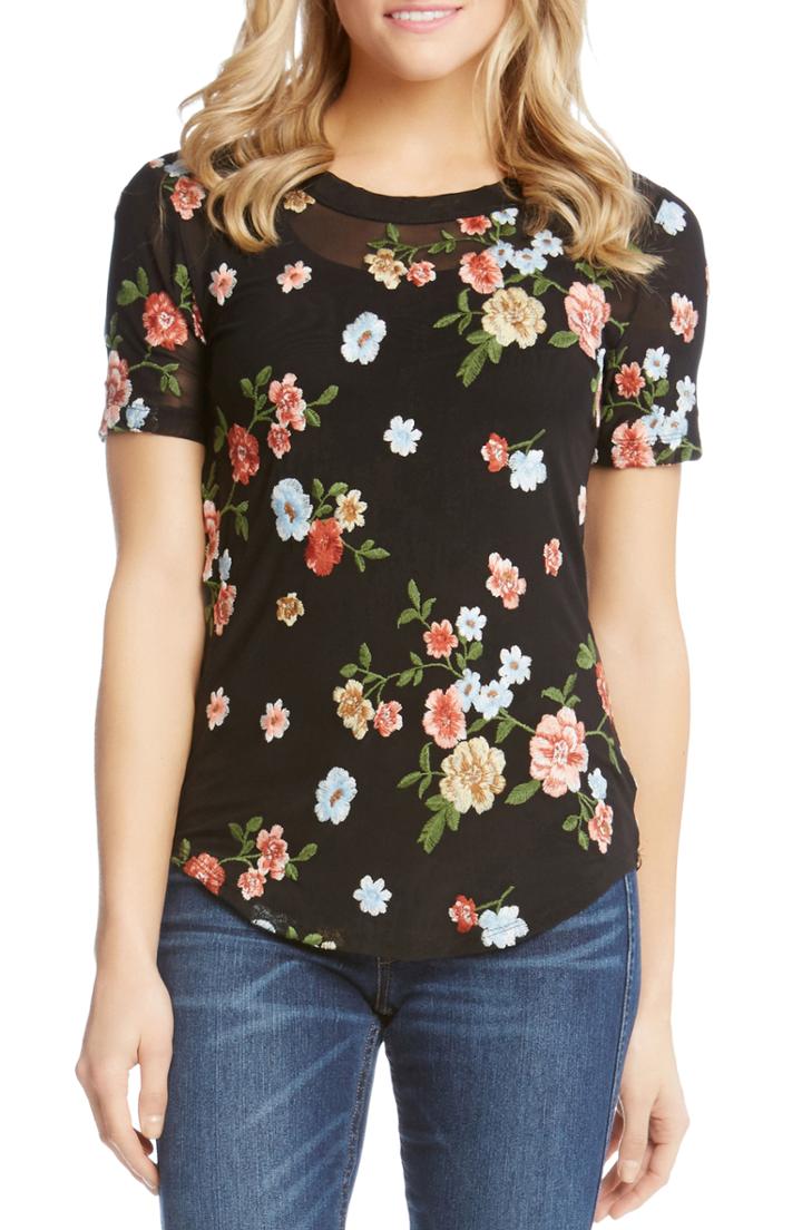 Women's Karen Kane Floral Embroidered Top
