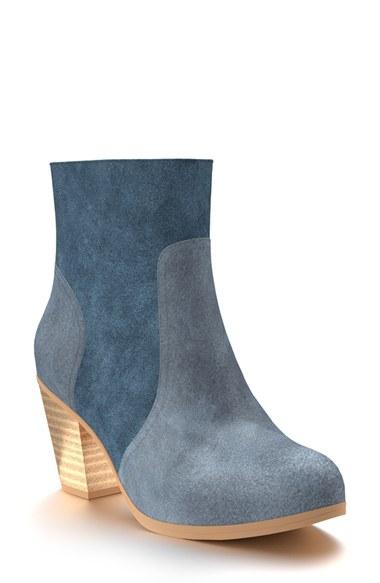 Women's Shoes Of Prey Block Heel Bootie .5 A - Blue