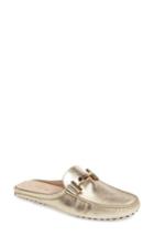 Women's Tod's Gommino Double-t Loafer Mule Us / 40eu - Metallic