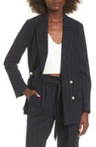 Women's Leith Pinstripe Jacket, Size - Blue