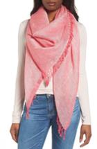 Women's Caslon Cross Dyed Linen Blend Scarf, Size - Pink