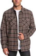 Men's Quiksilver Ikura Lined Flannel Shirt - Grey