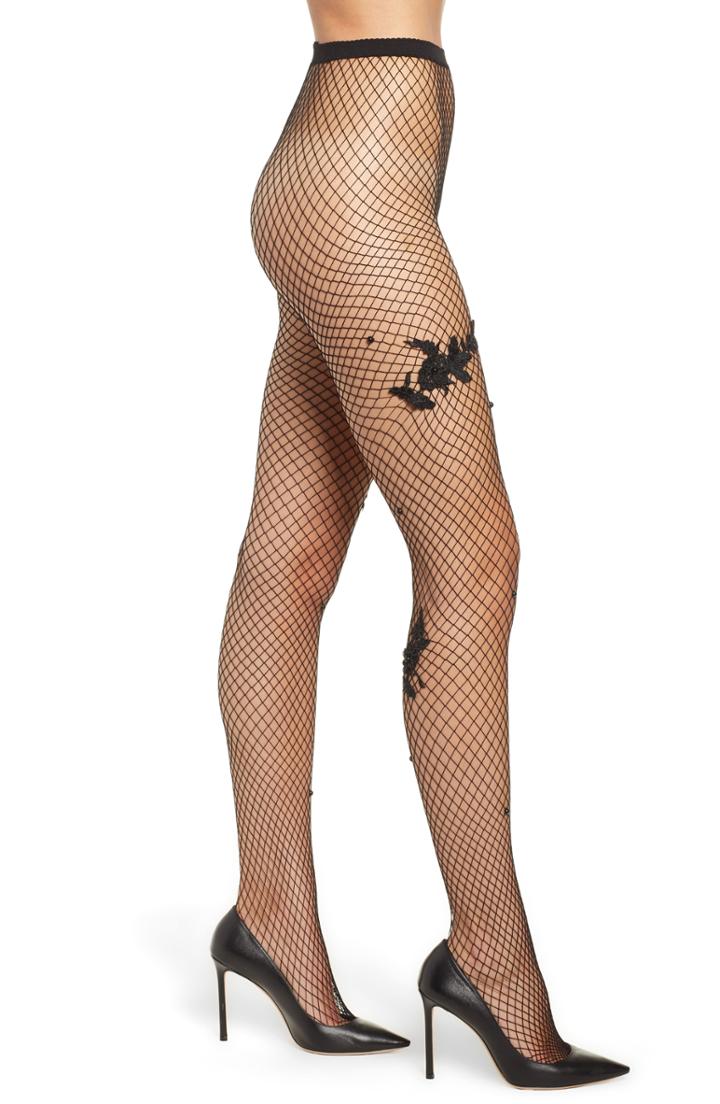 Women's Nordstrom Fishnet Floral Tights
