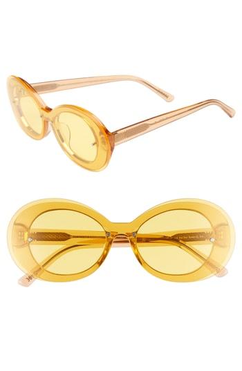 Women's Bonnie Clyde Ai-ren 51mm Round Sunglasses - Translucent Gold