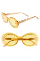 Women's Bonnie Clyde Ai-ren 51mm Round Sunglasses - Translucent Gold