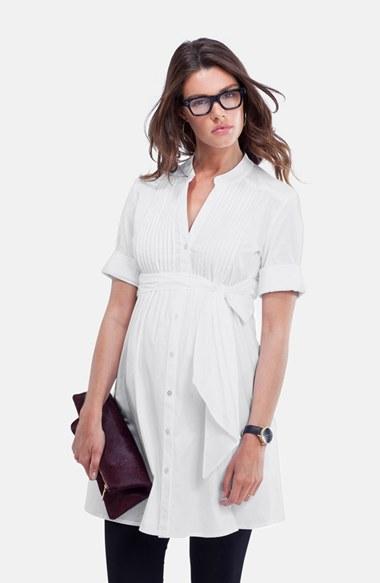 Women's Isabella Oliver 'libby' Pleated Maternity Tunic