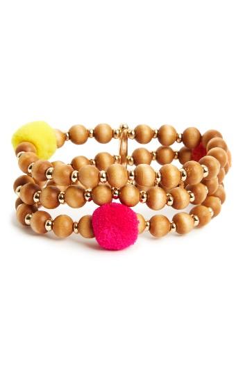 Women's Baublebar Grenada Pompom Stretch Bracelet