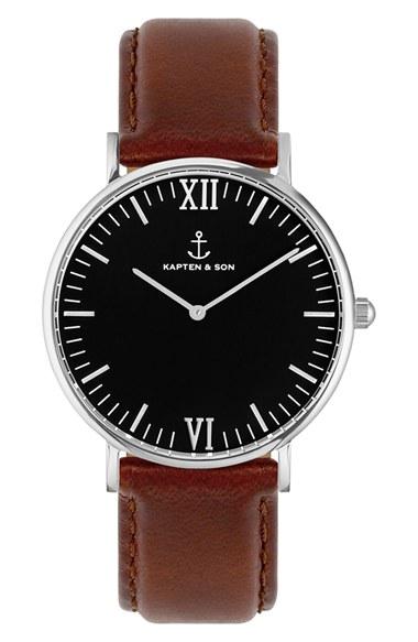 Women's Kapten And Son 'campina' Leather Strap Watch, 36mm