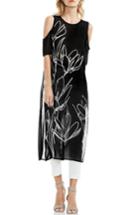 Women's Vince Camuto Fluent Cluster Cold Shoulder Long Top