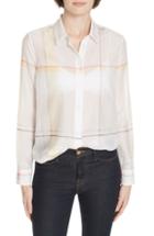 Women's Equipment Essential Plaid Cotton & Silk Shirt - White
