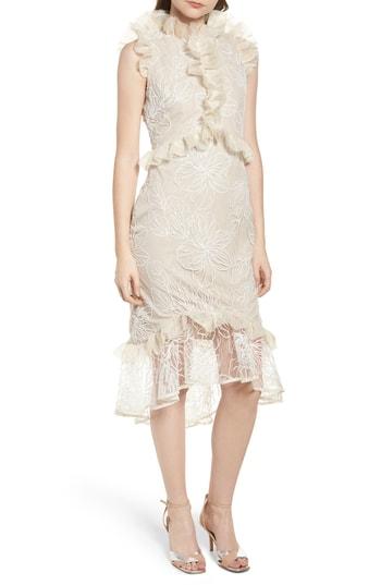 Women's Elliatt Serena Ruffle Trim Dress - White