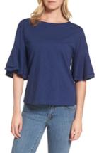 Women's Vineyard Vines Button Back Bell Sleeve Top - Blue