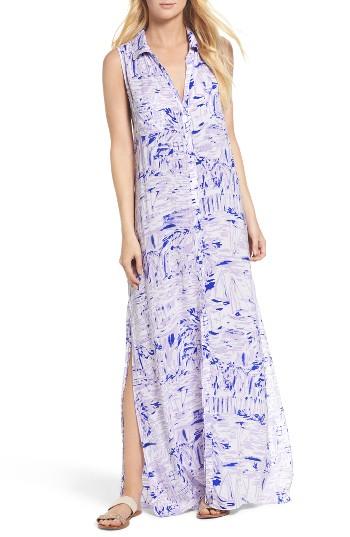 Women's Lilly Pulitzer Ezra Maxi Shirtdress - Purple