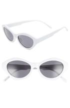 Women's Bp. 58mm Curved Cat Eye Sunglasses - White