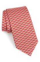 Men's Salvatore Ferragamo Fido Print Silk Tie, Size - Red