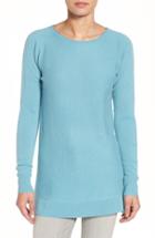 Women's Halogen High/low Wool & Cashmere Tunic Sweater, Size - Blue