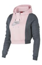 Women's Nike Nsw Rally Air Women's Crop Pullover Hoodie - Pink