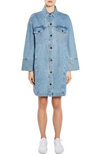 Women's Topshop Boutique Wide Cuff Denim Dress