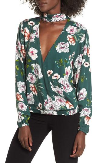 Women's Somedays Lovin Burning Desire Choker Collar Blouse - Green