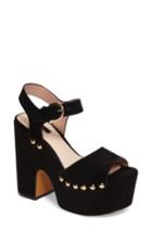 Women's Topshop Lourdes Embroidered Platform Sandal .5us / 39eu - Black