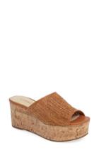 Women's Charles By Charles David Crisp Platform Wedge Sandal M - Brown
