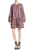 Women's N?21 Crystal Embellished Plaid Dress Us / 44 It - White