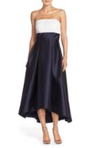 Women's Carmen Marc Valvo Infusion Beaded Colorblock High/low Gown