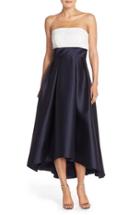 Women's Carmen Marc Valvo Infusion Beaded Colorblock High/low Gown