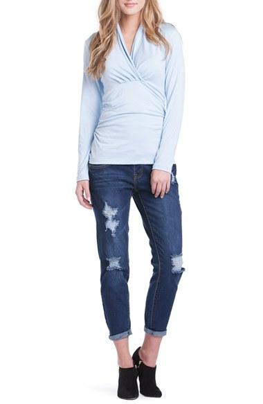 Women's Lilac Clothing Megan Maternity Top - Blue